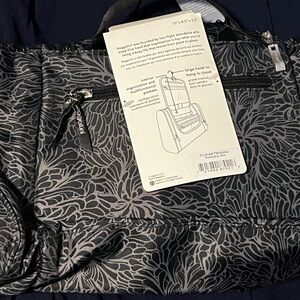 Baggallini Floral Travel Organizer in Black and Gray